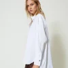 blouse_polo_en_popeline_2.webp Blouses Et Chemises*TWINSET Milano Blouse Polo En Popeline Blanc