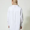 blouse_polo_en_popeline_3.webp Blouses Et Chemises*TWINSET Milano Blouse Polo En Popeline Blanc