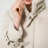 Blousons Et Doudounes*TWINSET Milano Blouson En Fausse Fourrure Avec Brides Blanc « Old White »