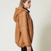blouson_rembourr_rversibl_0.webp Blousons Et Doudounes*TWINSET Milano Blouson Rembourré Réversible Bicolore Caramel Camel/Noir
