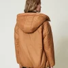 blouson_rembourr_rversibl_3.webp Blousons Et Doudounes*TWINSET Milano Blouson Rembourré Réversible Bicolore Caramel Camel/Noir