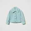 blouson_rversible_avec_fa_1.webp Blousons Et Doudounes*TWINSET Milano Blouson Réversible Avec Fausse Fourrure Vert Agave