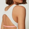 T-Shirts Et Tops*TWINSET Milano Body MYFO Côtelé Avec Logo Blanc Neige