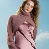 Pulls Et Cardigans*TWINSET Milano Boléro En Maille De Mohair Mélangé Rose « Chocolate Ruby »