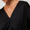 bolro_en_satin_4.webp Blousons Et Doudounes | Blazers*TWINSET Milano Boléro En Satin Noir