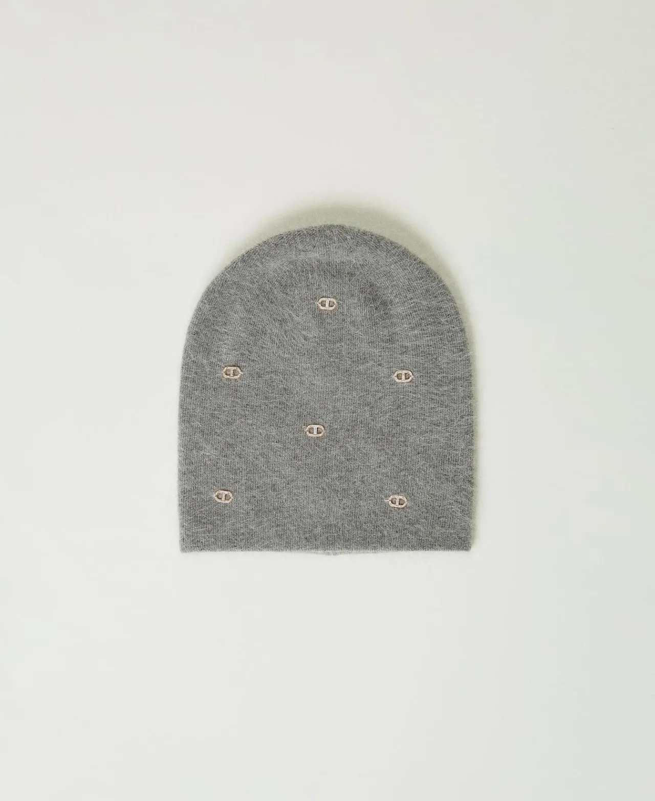 bonnet_en_maille_avec_ova_0.webp Chapeaux*TWINSET Milano Bonnet En Maille Avec Oval T Gris Chiné Foncé