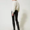 bottes__lacets_en_cuir_1.webp Chaussures Plates | Bottes Et Bottines*TWINSET Milano Bottes à Lacets En Cuir Noir