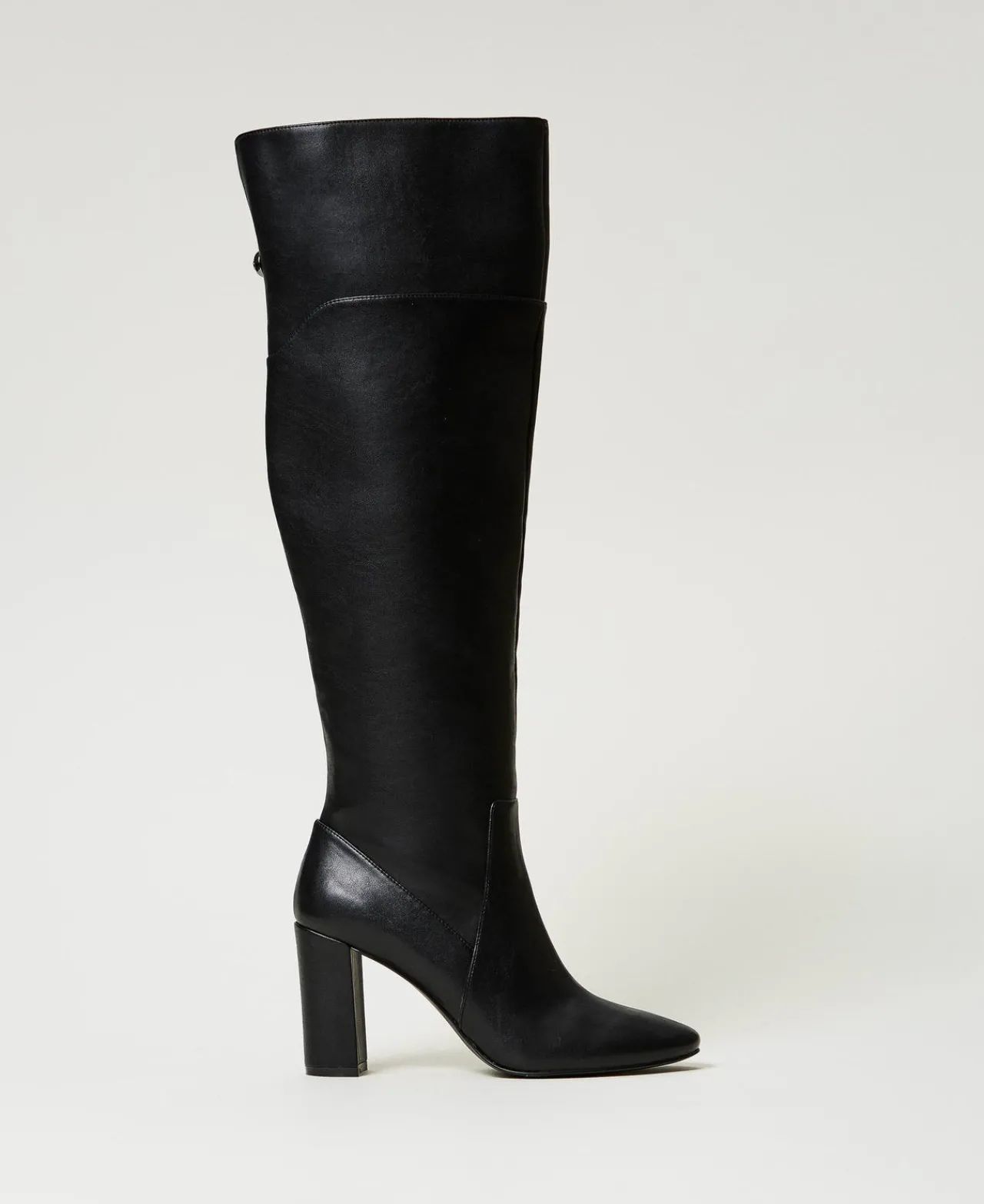bottes__talons_montantes_0.webp Chaussures À Talons | Bottes Et Bottines*TWINSET Milano Bottes à Talons Montantes Noir