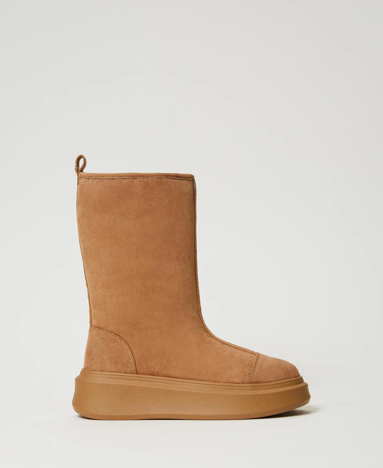 bottes_plateformes_rembou_0.webp Bottes Et Bottines | Chaussures Plates*TWINSET Milano Bottes Plateformes Rembourrées Caramel Camel