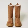 bottes_plateformes_rembou_4.webp Bottes Et Bottines | Chaussures Plates*TWINSET Milano Bottes Plateformes Rembourrées Caramel Camel