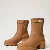 Chaussures À Talons | Bottes Et Bottines*TWINSET Milano Bottines Avec Plaquette Siglée Chocolate Malt