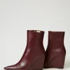 Chaussures À Talons | Bottes Et Bottines*TWINSET Milano Bottines Avec Semelle Compensée Et étiquette Siglée Bordeaux