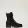 Chaussures Plates | Bottines Motardes*TWINSET Milano Bottines Motardes Avec Oval T Strassé Noir