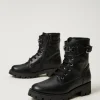 bottines_motardes_en_cuir_2-1.webp Chaussures*TWINSET Milano Bottines Motardes En Cuir Avec Bride Noir