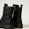 Bottines Motardes | Chaussures Plates*TWINSET Milano Bottines Motardes Trekking Avec Perles Noir