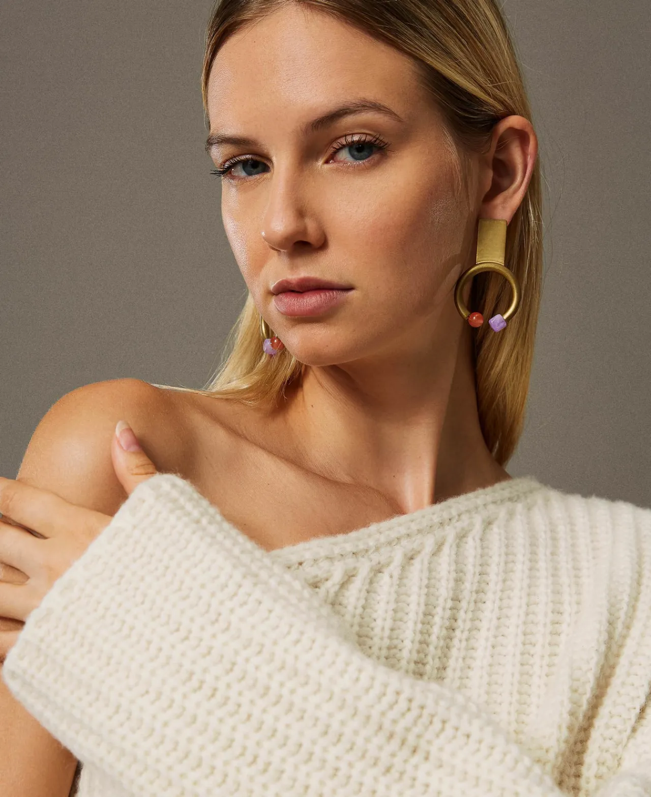 boucle_doreille_anneau_av_0.webp Bijoux*TWINSET Milano Boucle D’oreille Anneau Avec Pierres Rose Parisienne