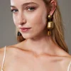 boucle_doreille_avec_lmen_0.webp Bijoux*TWINSET Milano Boucle D’oreille Avec éléments En Métal Et Pierre Coffee Chocolate