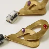 Bijoux*TWINSET Milano Boucle D’oreille En Chaîne Métallique Avec Pierres Noir