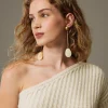 Bijoux*TWINSET Milano Boucle D’oreille En Métal Avec Pierres Jaune Ocre