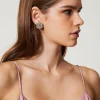 Bijoux*TWINSET Milano Boucles D’oreilles En Fleur Avec Strass Et Oval T New Gold