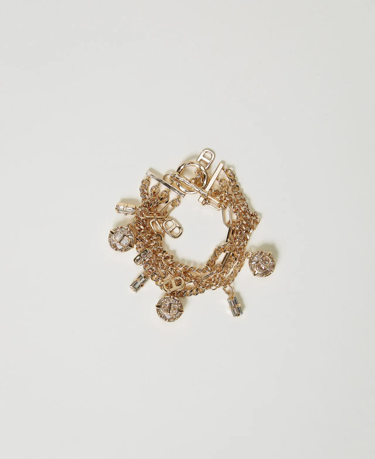 Bijoux*TWINSET Milano Bracelet Multirang Avec Pendentifs New Gold