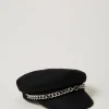 bret_en_drap_0.webp Accessoires*TWINSET Milano Béret En Drap Noir