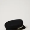 bret_en_drap_2.webp Accessoires*TWINSET Milano Béret En Drap Noir