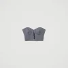 T-Shirts Et Tops*TWINSET Milano Bustier MYFO Avec Broderie Gris Moyen Mélangé