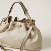 Cabas | Sacs À Bandoulière*TWINSET Milano Cabas Avec Oval T Et Anses Façon Cordon De Serrage Off White