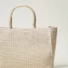 Cabas | Sacs Porté Épaule*TWINSET Milano Cabas «Bohémienne» En Tricot Avec Logo Blanc « White Cream »