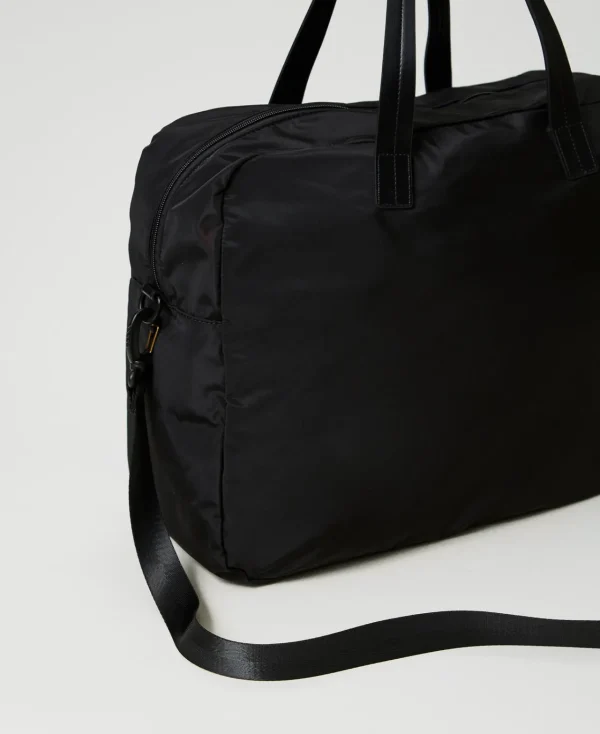 cabas_en_tissu_technique_3.webp Sacs Porté Épaule | Sacs À Bandoulière*TWINSET Milano Cabas En Tissu Technique Noir