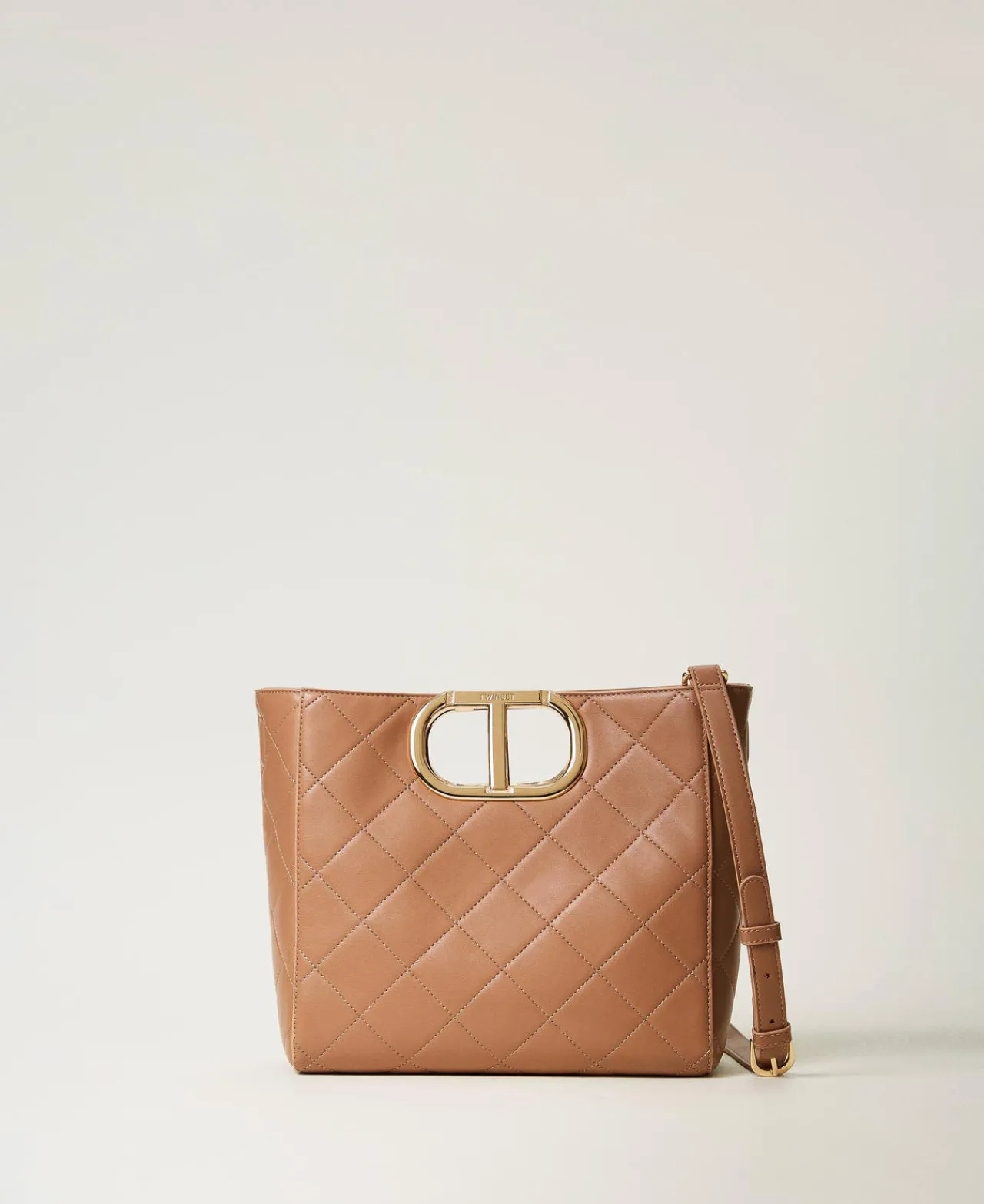 cabas_lila_matelass_avec__0.webp Cabas | Sacs Porté Épaule*TWINSET Milano Cabas «Lila» Matelassé Avec Anse Oval T Chocolate Malt