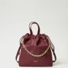 cabas_moyen_en_cuir_avec__0.webp Cabas | Sacs Porté Épaule*TWINSET Milano Cabas Moyen En Cuir Avec Cordon De Serrage Bordeaux
