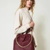 cabas_moyen_en_cuir_avec__1.webp Cabas | Sacs Porté Épaule*TWINSET Milano Cabas Moyen En Cuir Avec Cordon De Serrage Bordeaux