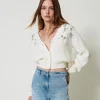 Pulls Et Cardigans*TWINSET Milano Cardigan Avec Broderies Réalisées à La Main Crème White