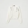 Pulls Et Cardigans*TWINSET Milano Cardigan Avec Broderies Réalisées à La Main Crème White