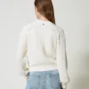 Pulls Et Cardigans*TWINSET Milano Cardigan Avec Broderies Réalisées à La Main Crème White