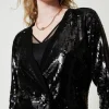 cardigan_crois_avec_sequi_5.webp Blazers | Pulls Et Cardigans*TWINSET Milano Cardigan Croisé Avec Sequins All-over Noir