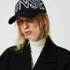 Chapeaux*TWINSET Milano Casquette De Baseball Avec Grand Logo Noir