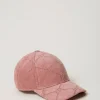 casquette_de_baseball_en__0.webp Chapeaux*TWINSET Milano Casquette De Baseball En Velours Avec Oval T Rose « Chocolate Ruby »