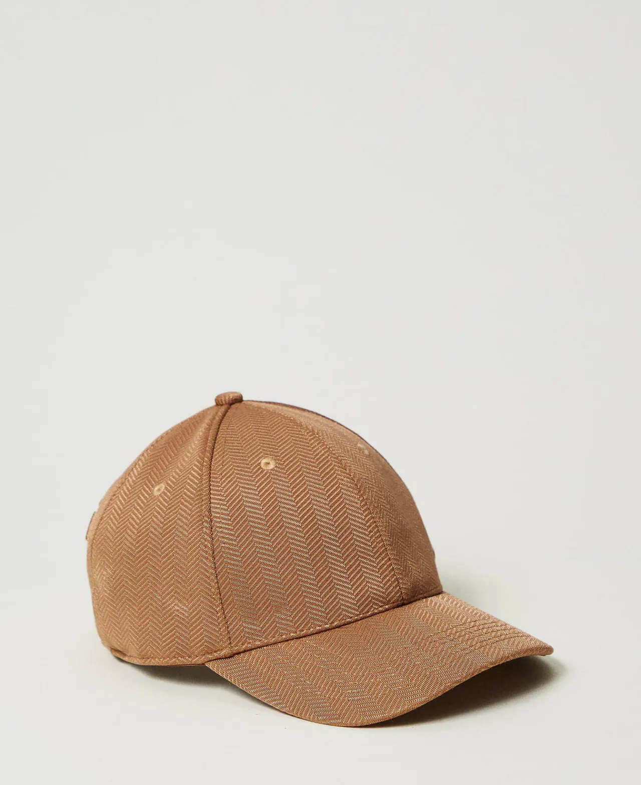 casquette_de_baseball_en__0-3.webp Chapeaux*TWINSET Milano Casquette De Baseball En Scuba Caramel Camel