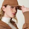casquette_de_baseball_en__1-3.webp Chapeaux*TWINSET Milano Casquette De Baseball En Scuba Caramel Camel
