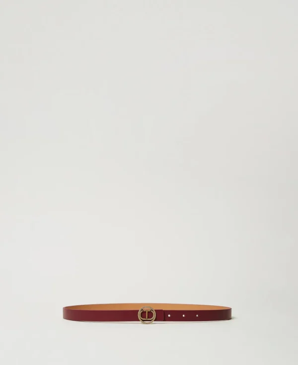 ceinture_avec_boucle_oval_0-1.webp Ceintures*TWINSET Milano Ceinture Avec Boucle Oval T Et Strass Violet « Prune Rouge »
