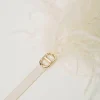 Ceintures*TWINSET Milano Ceinture Avec Plumes Et Oval T Blanc « Old White »