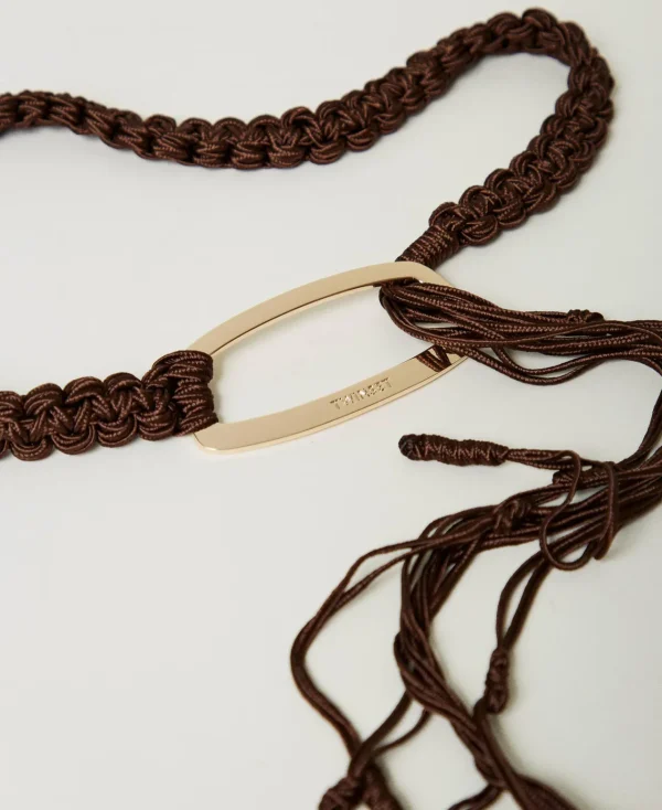 ceinture_crochet_avec_bou_2.webp Ceintures*TWINSET Milano Ceinture Crochet Avec Boucle Siglée Coffee Chocolate