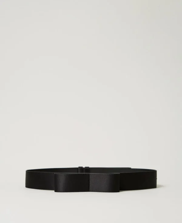 Ceintures*TWINSET Milano Ceinture En Satin Avec Nœud Noir