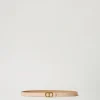 ceinture_fine_rversible_e_0.webp Ceintures*TWINSET Milano Ceinture Fine Réversible En Cuir Avec Oval T Bicolore Rose « Peach Pink »/Marron « Sandy Brown »