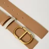 ceinture_rversible_avec_b_2-1.webp Ceintures*TWINSET Milano Ceinture Réversible Avec Boucle Oval T Bicolore Beige « Chanvre Clair »/Ivoire