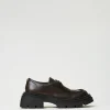 chaussures__lacets_avec_o_0.webp Chaussures Plates | Ballerines Et Mocassins*TWINSET Milano Chaussures à Lacets Avec Oval T Coffee Chocolate
