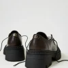 chaussures__lacets_avec_o_3.webp Chaussures Plates | Ballerines Et Mocassins*TWINSET Milano Chaussures à Lacets Avec Oval T Coffee Chocolate